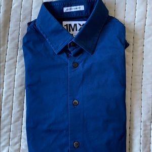 Extra slim fit express navy 1mx shirt button down